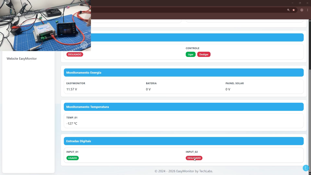 Entradas Digitais - EasyMonitor Plus V3